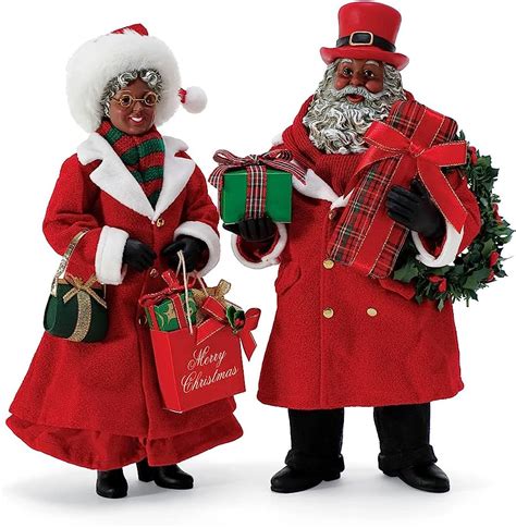 african american santa figurines